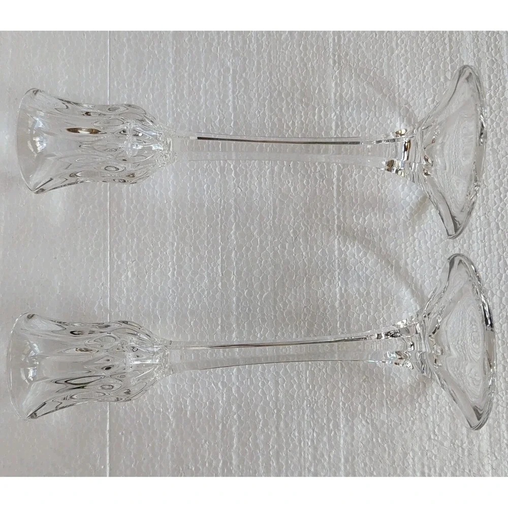 Gorham Althea Crystal‎ Candlestick Pair 8.5